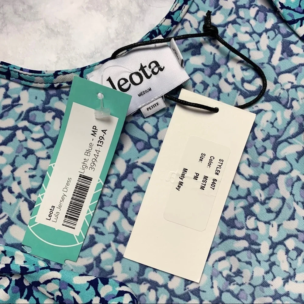 Leota Blue and White Midi Dress - Picture 3 of 4